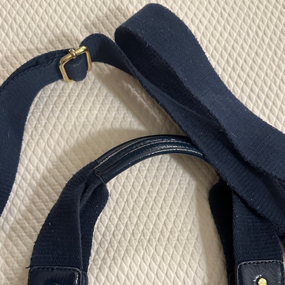 Tory Burch Black Textured Tote with Gold Accents - Picture 2 of 7